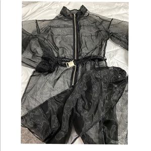 Black Sheer Swimsuit Coverup